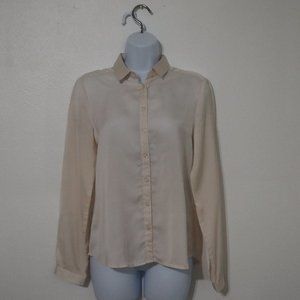 Cream Long Sleeves Top